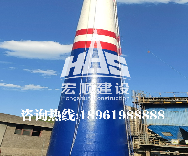 100m刷航標(biāo)煙囪